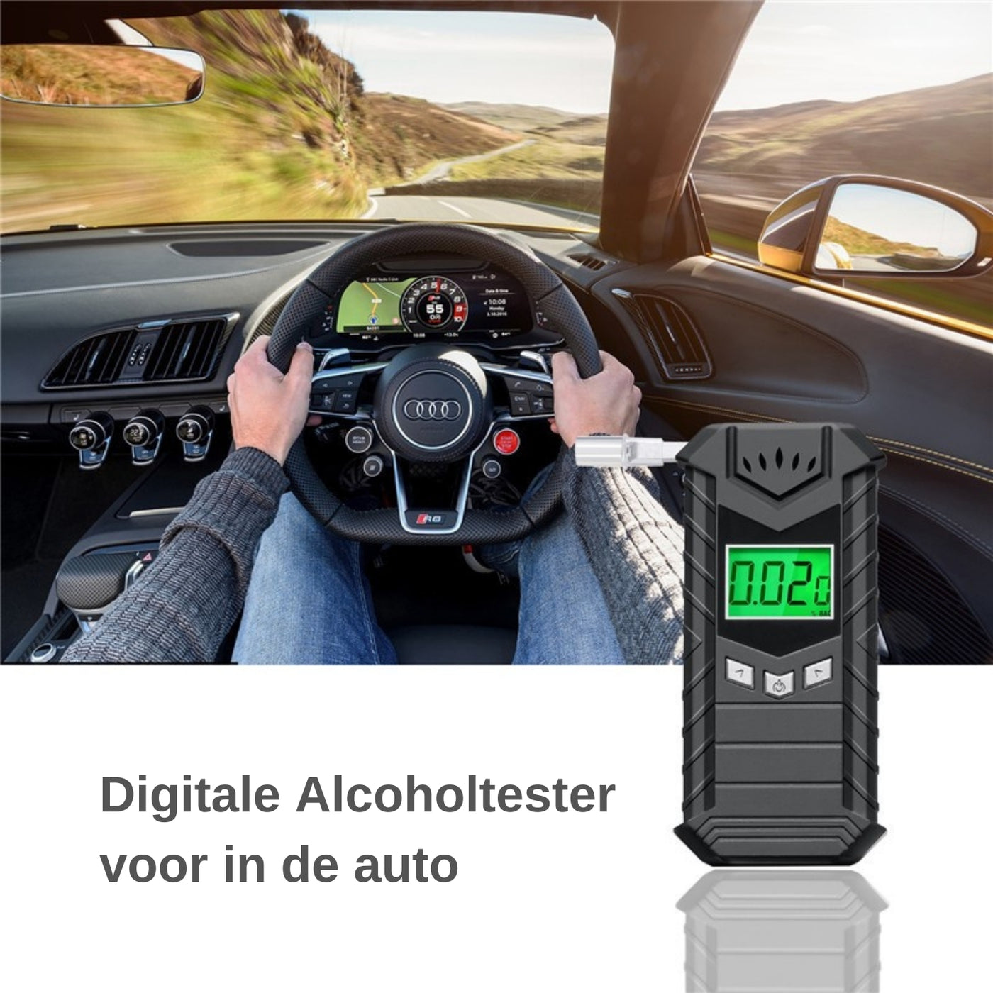Digitale Alcoholtester - Blaastest Alcohol Meter - Ademtest om je