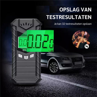 Detepo Digitale Alcoholtester - Geschikt voor Frankrijk - Alcoholmeter - Oplaadbaar met USB - Blaastest Alcohol Meter - Ademtest om je Alcoholpromillage mee te Testen - Met Extra Mondstukjes